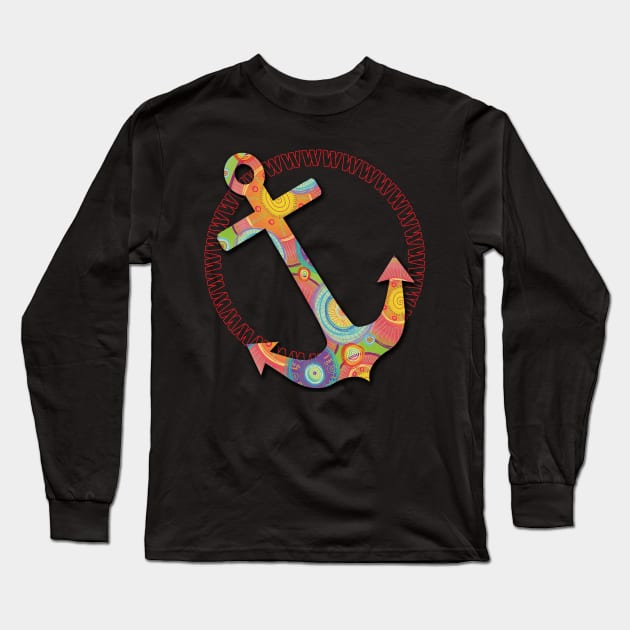 W anchor Long Sleeve T-Shirt by TeeText
